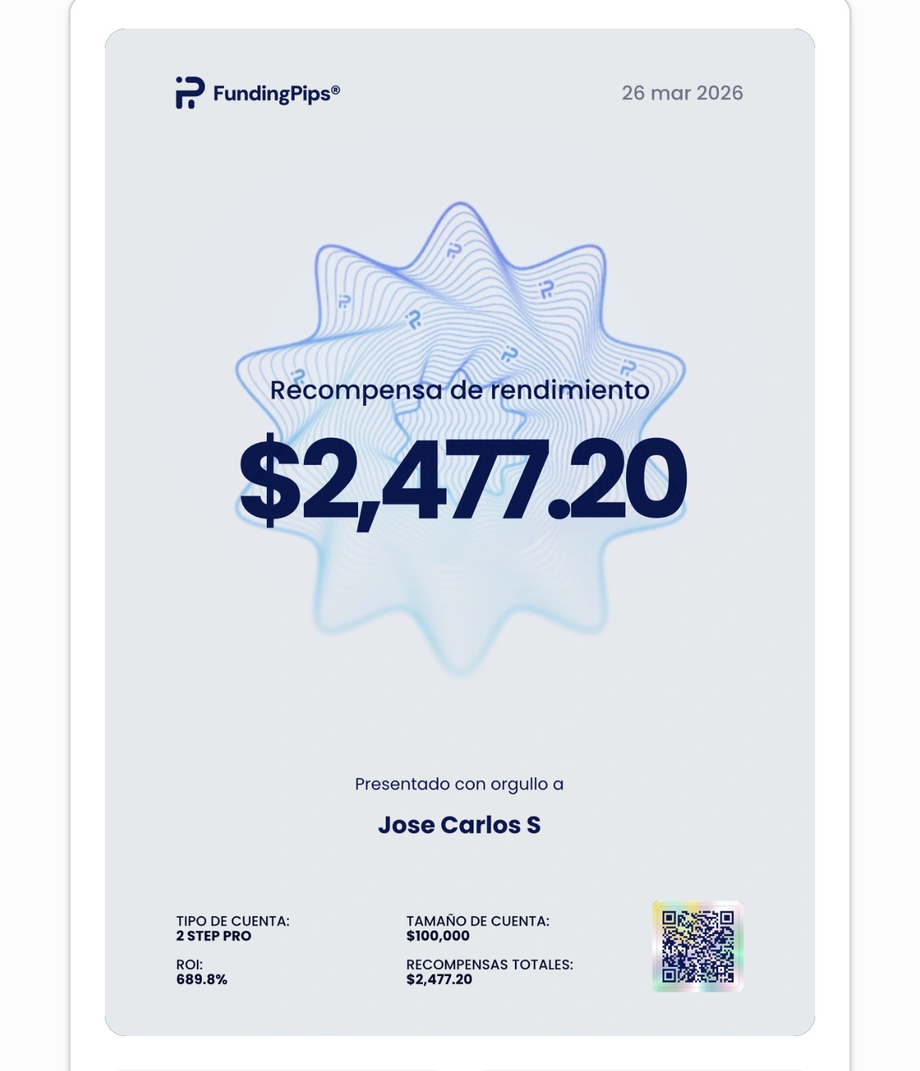 Pago de fondeo